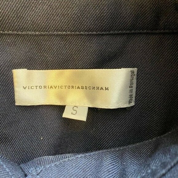 Victoria Victoria Beckham Coat Dress Blue Belt Small - Picture 7 of 7